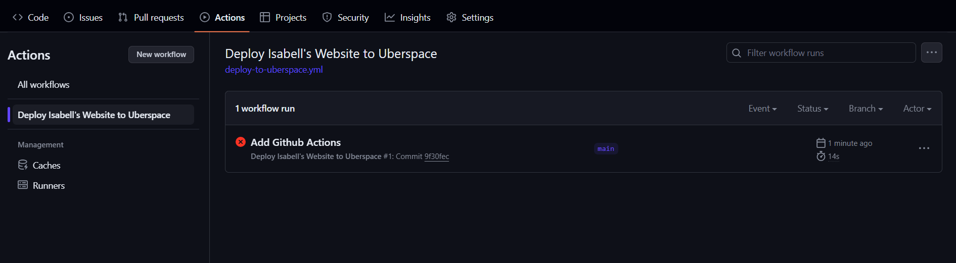 Deployment failed because of missing variables